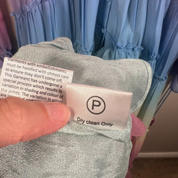 Rococo Sand Rainbow Hi Low Maxi Dress Size Small Ruffle Tiered Photo Shoot Party - Picture 15 of 15